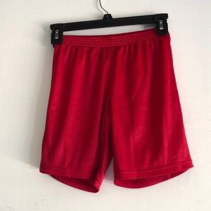 Red boys athletic shorts